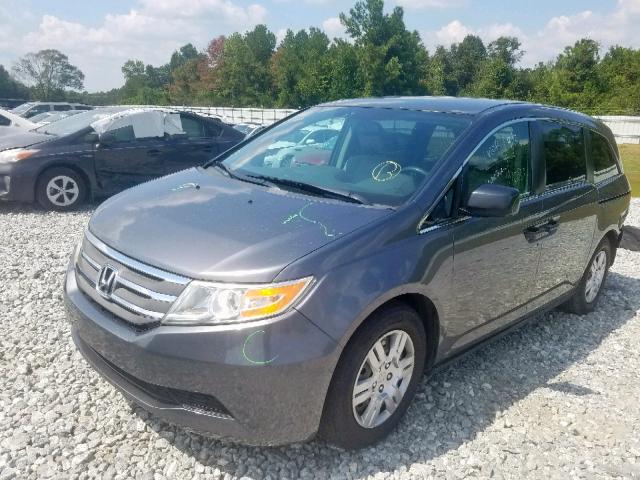 5FNRL5H21CB027618 - 2012 HONDA ODYSSEY LX GRAY photo 2