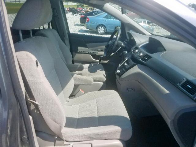 5FNRL5H21CB027618 - 2012 HONDA ODYSSEY LX GRAY photo 5