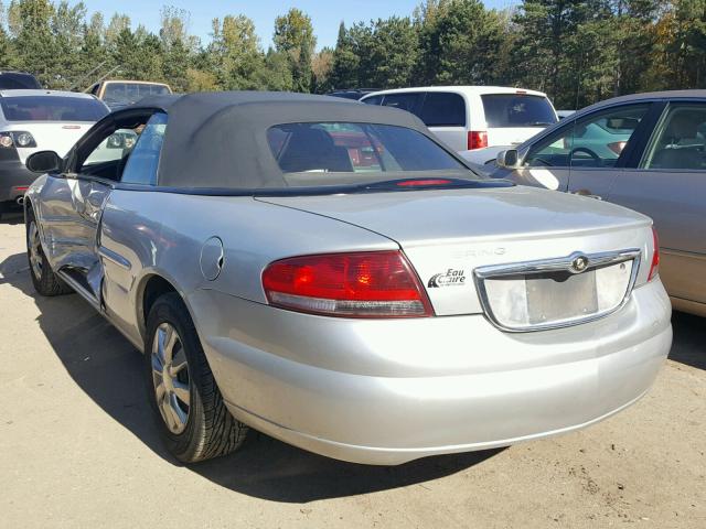 1C3EL45X24N420804 - 2004 CHRYSLER SEBRING LX SILVER photo 3