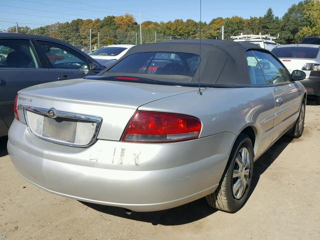 1C3EL45X24N420804 - 2004 CHRYSLER SEBRING LX SILVER photo 4