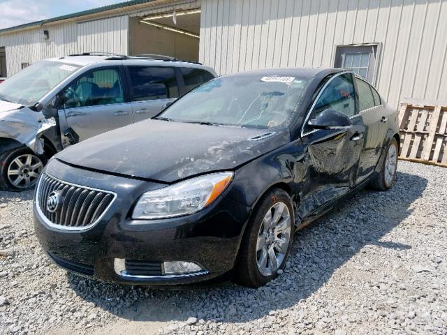 2G4GS5EV7C9215827 - 2012 BUICK REGAL PREM BLACK photo 2