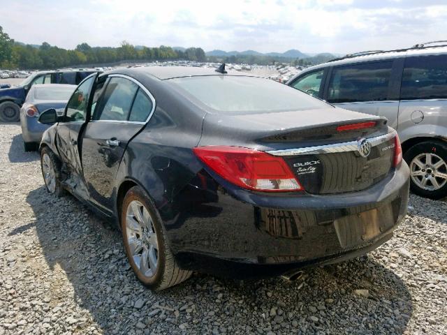 2G4GS5EV7C9215827 - 2012 BUICK REGAL PREM BLACK photo 3