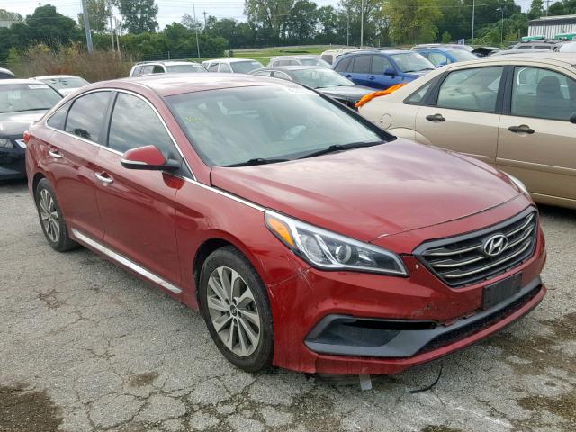 5NPE34AF7FH111812 - 2015 HYUNDAI SONATA SPO MAROON photo 1