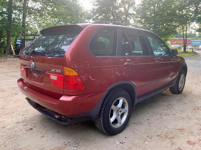 5UXFA53573LV83695 - 2003 BMW X5 3.0I RED photo 4