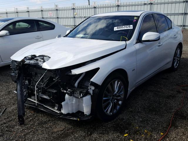 JN1EV7AR7JM437486 - 2018 INFINITI Q50 LUXE WHITE photo 2