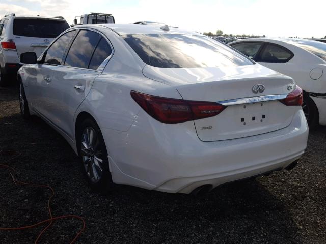 JN1EV7AR7JM437486 - 2018 INFINITI Q50 LUXE WHITE photo 3