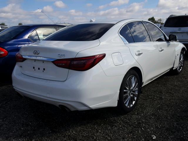 JN1EV7AR7JM437486 - 2018 INFINITI Q50 LUXE WHITE photo 4