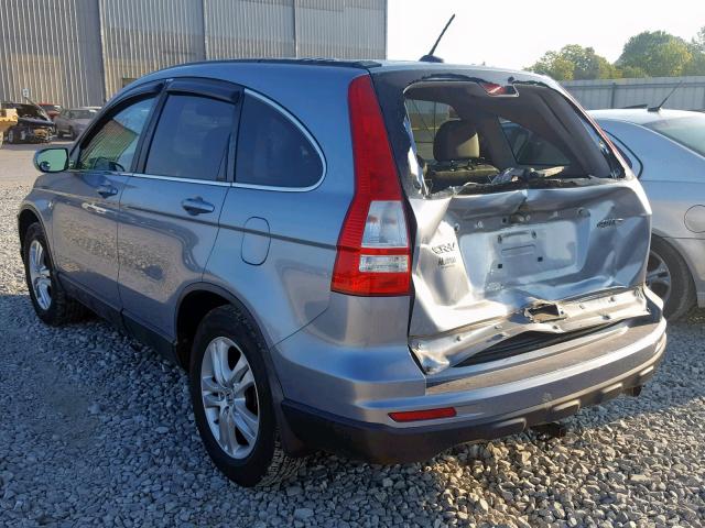 5J6RE4H7XAL044955 - 2010 HONDA CR-V EXL BLUE photo 3