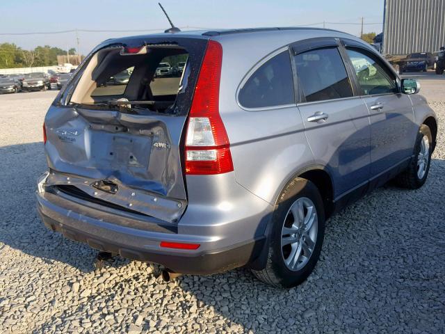 5J6RE4H7XAL044955 - 2010 HONDA CR-V EXL BLUE photo 4