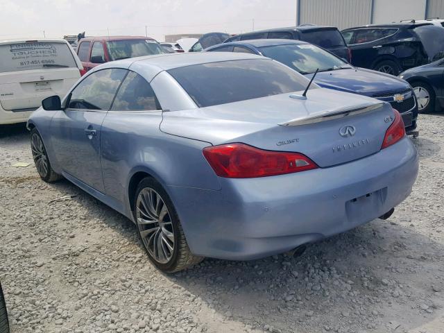 JN1CV6FE0BM950555 - 2011 INFINITI G37 BASE BLUE photo 3