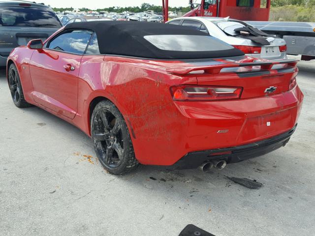 1G1FH3D73H0154234 - 2017 CHEVROLET CAMARO SS RED photo 3