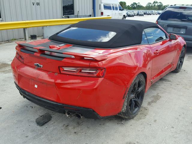 1G1FH3D73H0154234 - 2017 CHEVROLET CAMARO SS RED photo 4