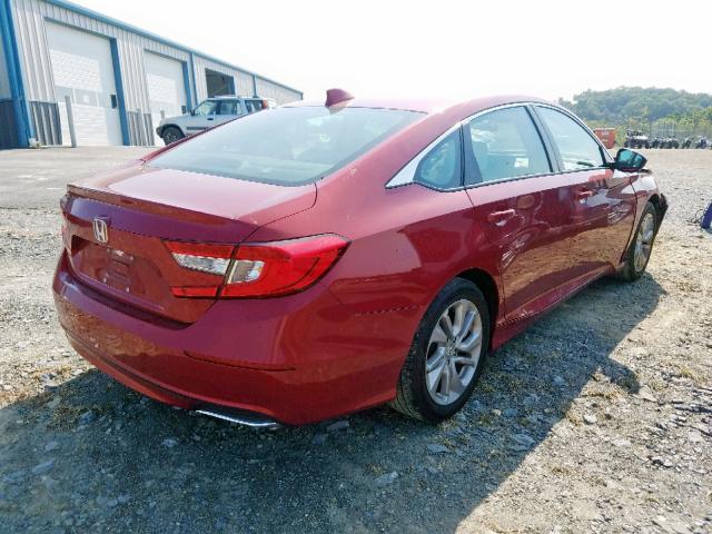 1HGCV1F12JA229135 - 2018 HONDA ACCORD RED photo 4