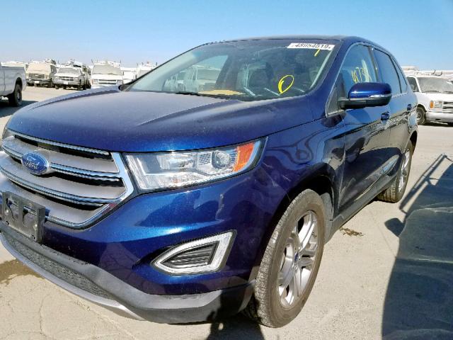 2FMPK4K95GBB83069 - 2016 FORD EDGE TITAN BLUE photo 2