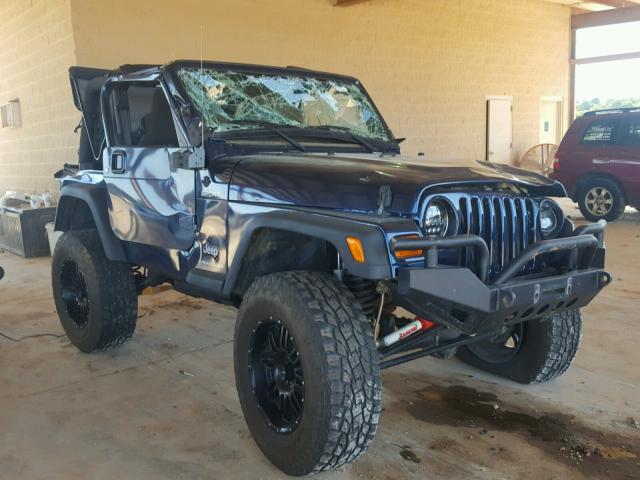 1J4FA49S03P301036 - 2003 JEEP WRANGLER / BLUE photo 1