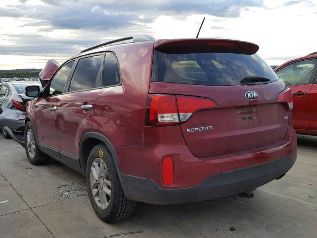 5XYKT4A65EG459150 - 2014 KIA SORENTO LX RED photo 3