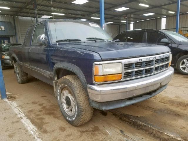 1B7GG23X6NS592689 - 1992 DODGE DAKOTA BLUE photo 1