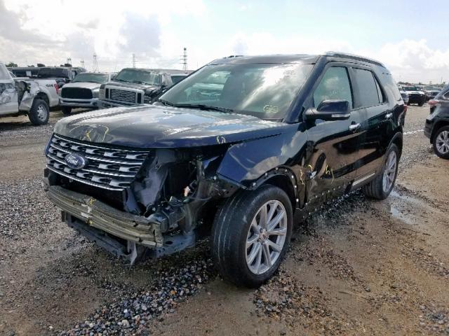 1FM5K7F82HGC23225 - 2017 FORD EXPLORER L BLACK photo 2