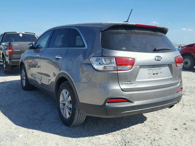 5XYPG4A35HG224848 - 2017 KIA SORENTO LX GRAY photo 3