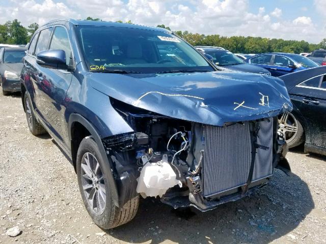 5TDJZRFH1JS897128 - 2018 TOYOTA HIGHLANDER BLUE photo 1