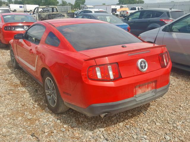 1ZVBP8AM9C5267212 - 2012 FORD MUSTANG RED photo 3
