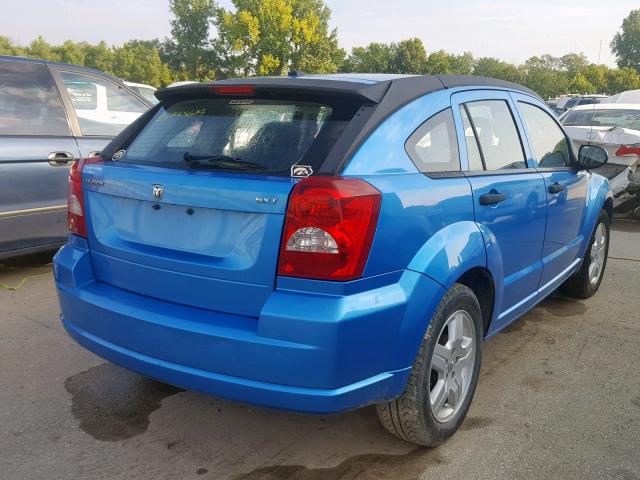 1B3HB48B68D546205 - 2008 DODGE CALIBER SX BLUE photo 4