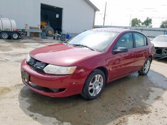 1G8AZ52FX4Z206429 - 2004 SATURN ION LEVEL RED photo 2