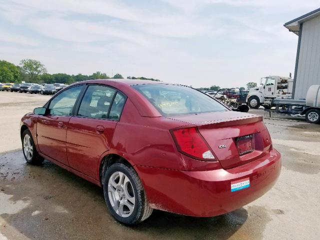 1G8AZ52FX4Z206429 - 2004 SATURN ION LEVEL RED photo 3