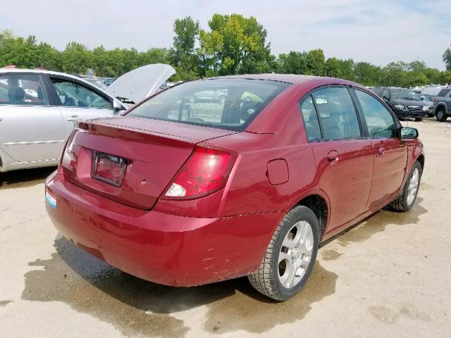 1G8AZ52FX4Z206429 - 2004 SATURN ION LEVEL RED photo 4