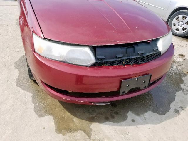 1G8AZ52FX4Z206429 - 2004 SATURN ION LEVEL RED photo 9