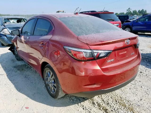 3MYDLBYV8KY510854 - 2019 TOYOTA YARIS L RED photo 3