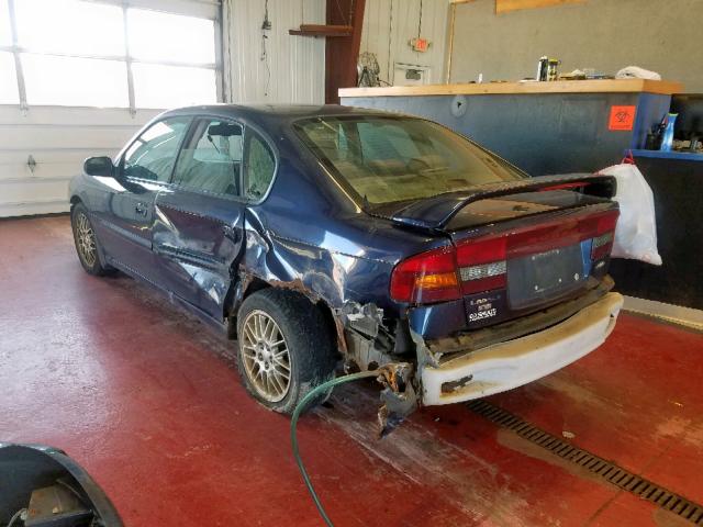 4S3BE635237201253 - 2003 SUBARU LEGACY L BLUE photo 3