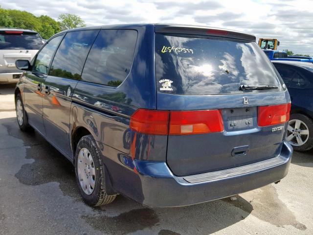 2HKRL185XYH516658 - 2000 HONDA ODYSSEY LX BLUE photo 3