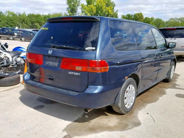 2HKRL185XYH516658 - 2000 HONDA ODYSSEY LX BLUE photo 4