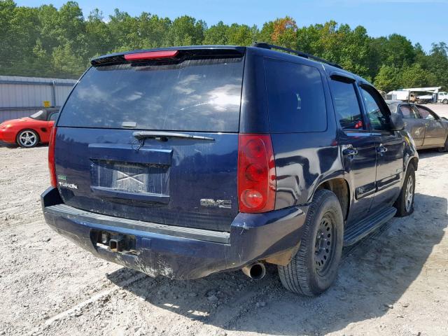 1GKFK13017R223695 - 2007 GMC YUKON BLUE photo 4