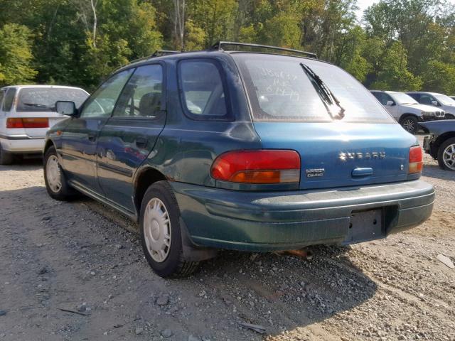 JF1GF6357SH813398 - 1995 SUBARU IMPREZA L GREEN photo 3