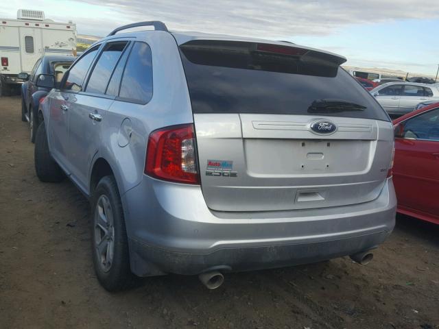 2FMDK3JC7BBB66969 - 2011 FORD EDGE SEL SILVER photo 3