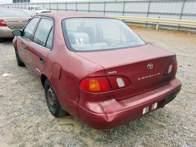 1NXBR12E6YZ316841 - 2000 TOYOTA COROLLA VE MAROON photo 3