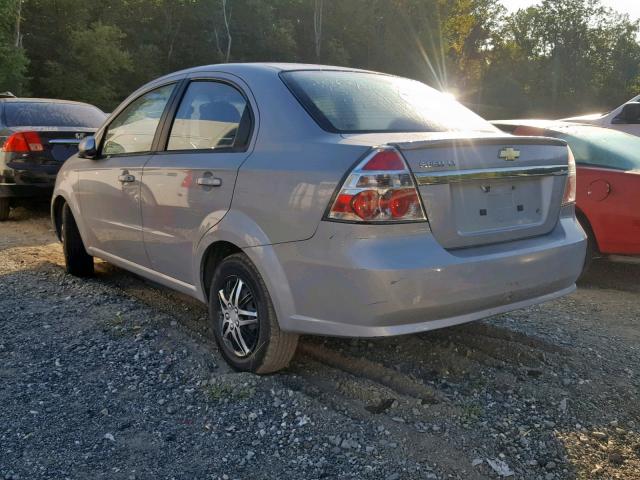 KL1TD5DE8AB091262 - 2010 CHEVROLET AVEO LS SILVER photo 3