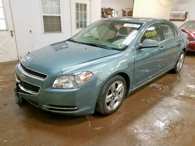 1G1ZH57B294145303 - 2009 CHEVROLET MALIBU 1LT GREEN photo 2