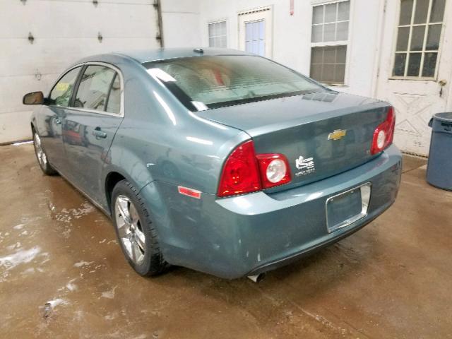 1G1ZH57B294145303 - 2009 CHEVROLET MALIBU 1LT GREEN photo 3
