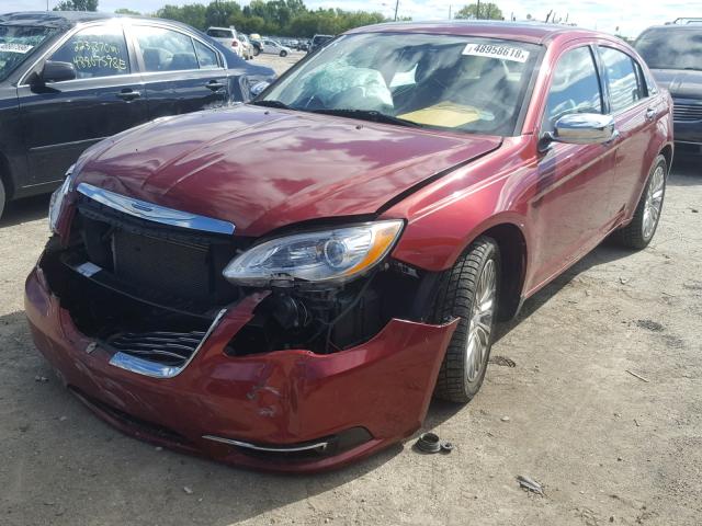 1C3BC2FB8BN551372 - 2011 CHRYSLER 200 LIMITE RED photo 2