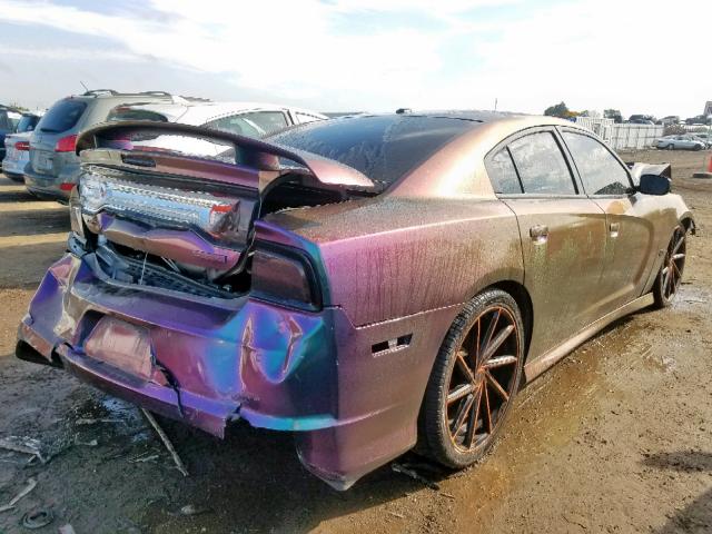 2C3CDXEJ9CH255844 - 2012 DODGE CHARGER SR PURPLE photo 4