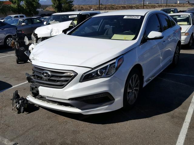 5NPE34AF2GH280072 - 2016 HYUNDAI SONATA SPO WHITE photo 2