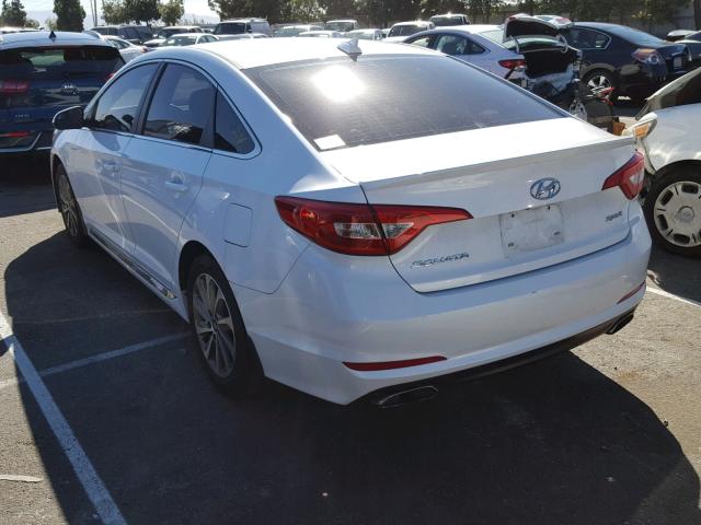 5NPE34AF2GH280072 - 2016 HYUNDAI SONATA SPO WHITE photo 3