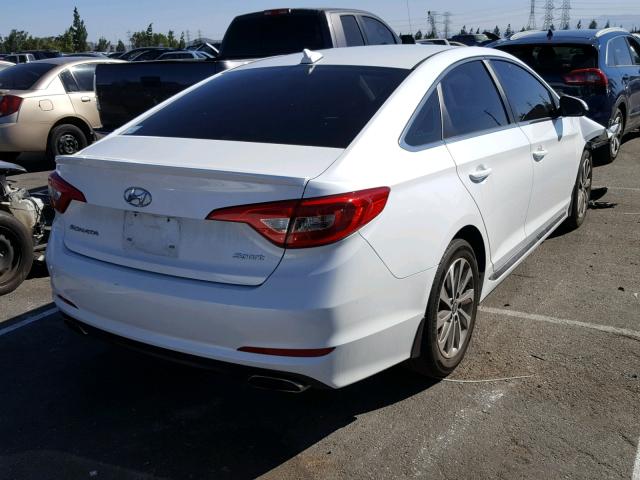 5NPE34AF2GH280072 - 2016 HYUNDAI SONATA SPO WHITE photo 4