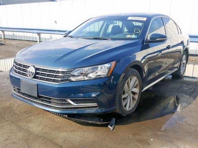 1VWBA7A38JC004544 - 2018 VOLKSWAGEN PASSAT SE BLUE photo 2