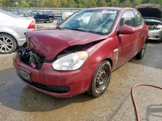 KMHCM36C57U040741 - 2007 HYUNDAI ACCENT GS BURGUNDY photo 2