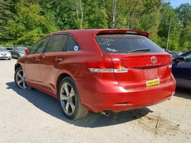 4T3BK3BB5AU034855 - 2010 TOYOTA VENZA RED photo 3