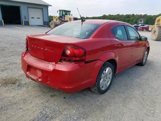 1B3BD4FB5BN518819 - 2011 DODGE AVENGER EX RED photo 4